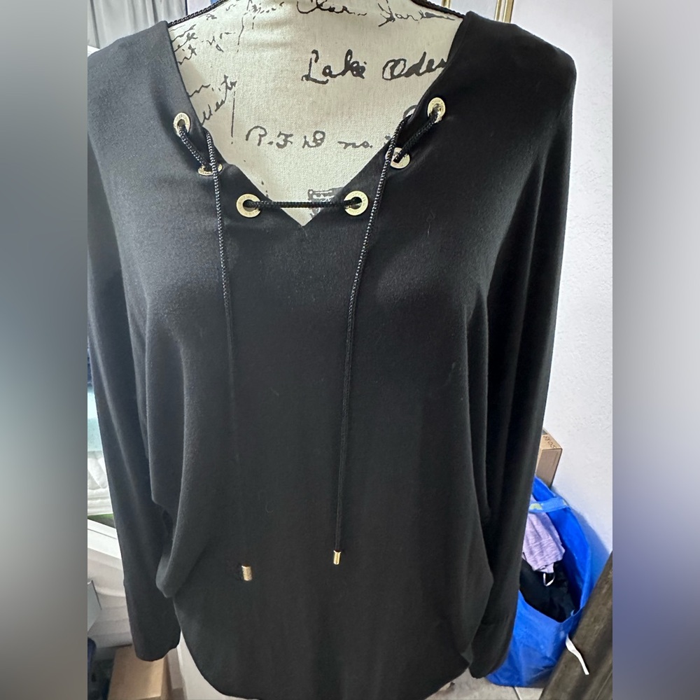 Calvin Klein Black Tote with Gold Details